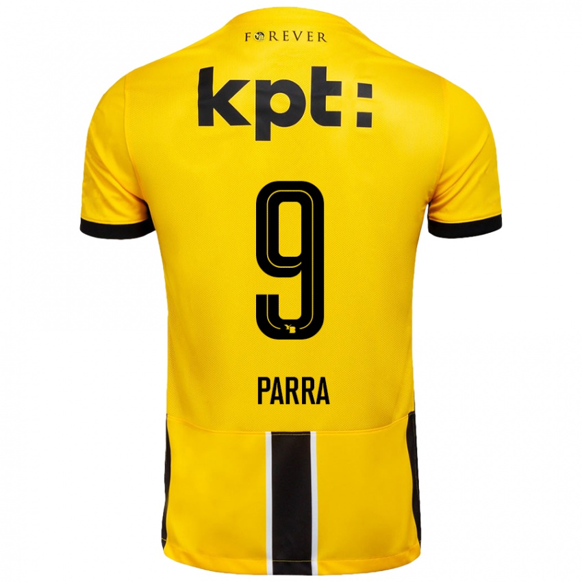 Lapset Hugo Parra #9 Keltainen Musta Kotipaita 2024/25 Lyhythihainen Paita T-Paita