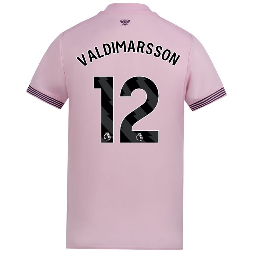 Lapset Hákon Rafn Valdimarsson #12 Vaaleanpunainen Vieraspaita 2024/25 Lyhythihainen Paita T-Paita