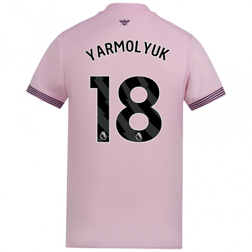 Lapset Yegor Yarmolyuk #18 Vaaleanpunainen Vieraspaita 2024/25 Lyhythihainen Paita T-Paita