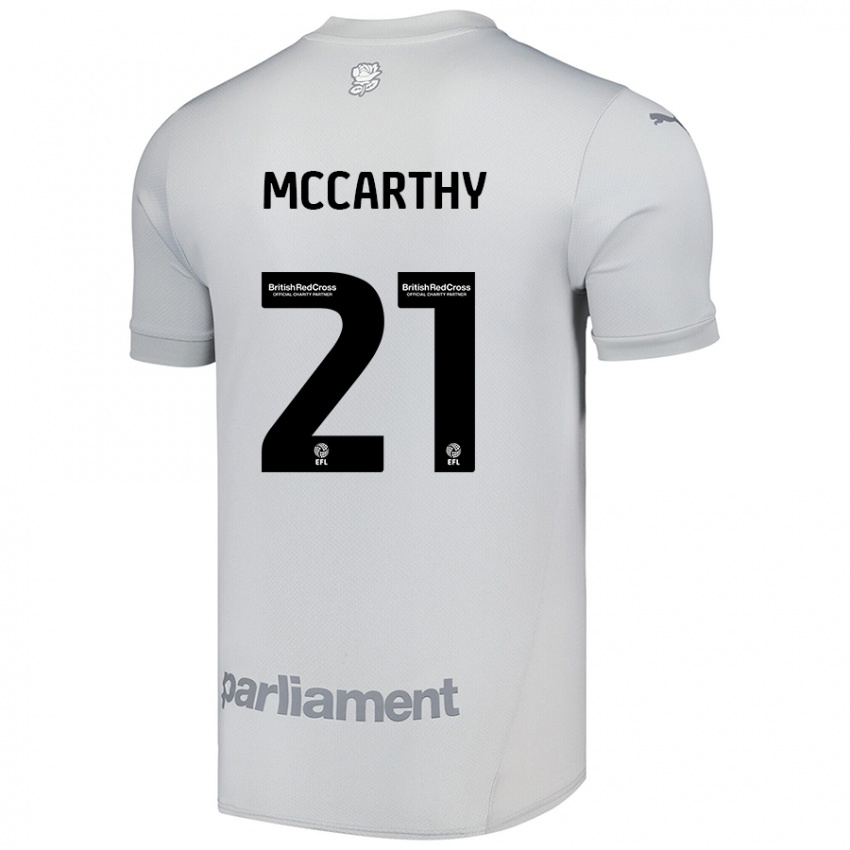 Lapset Conor Mccarthy #21 Hopeanharmaa Vieraspaita 2024/25 Lyhythihainen Paita T-Paita