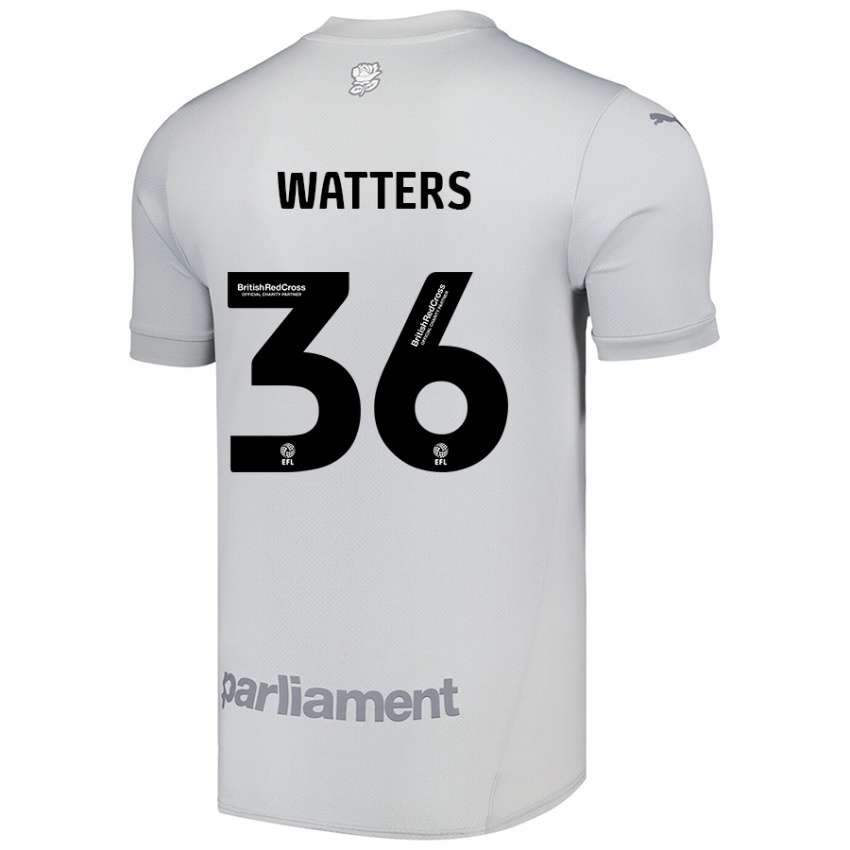 Lapset Max Watters #36 Hopeanharmaa Vieraspaita 2024/25 Lyhythihainen Paita T-Paita