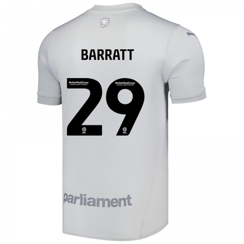 Lapset Connor Barratt #29 Hopeanharmaa Vieraspaita 2024/25 Lyhythihainen Paita T-Paita