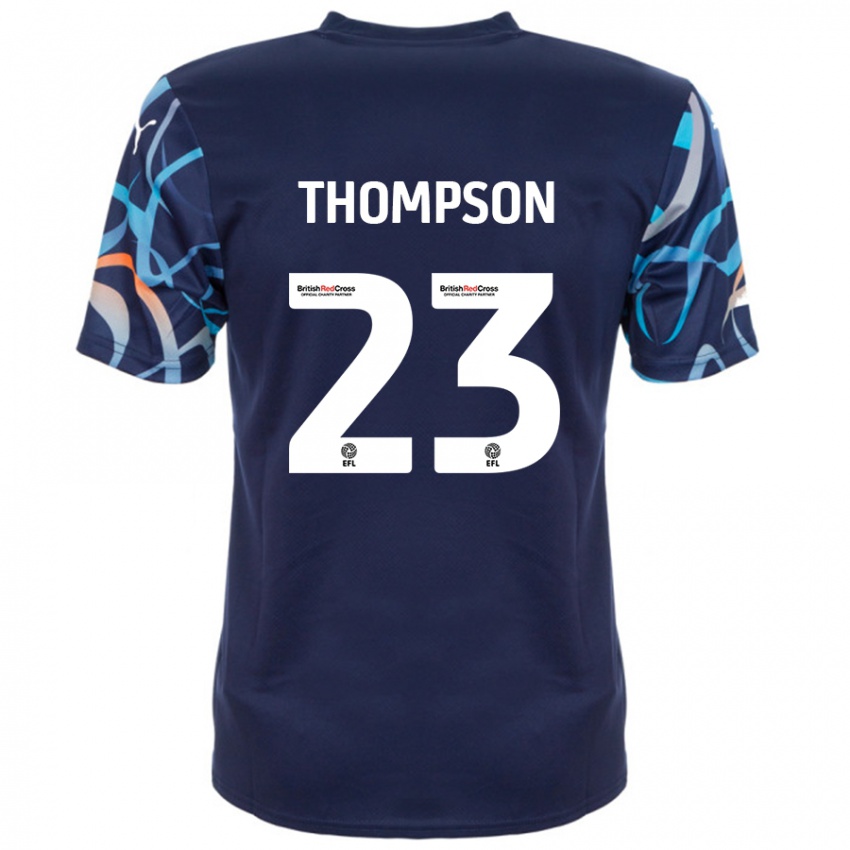 Lapset Dominic Thompson #23 Tummansininen Vieraspaita 2024/25 Lyhythihainen Paita T-Paita