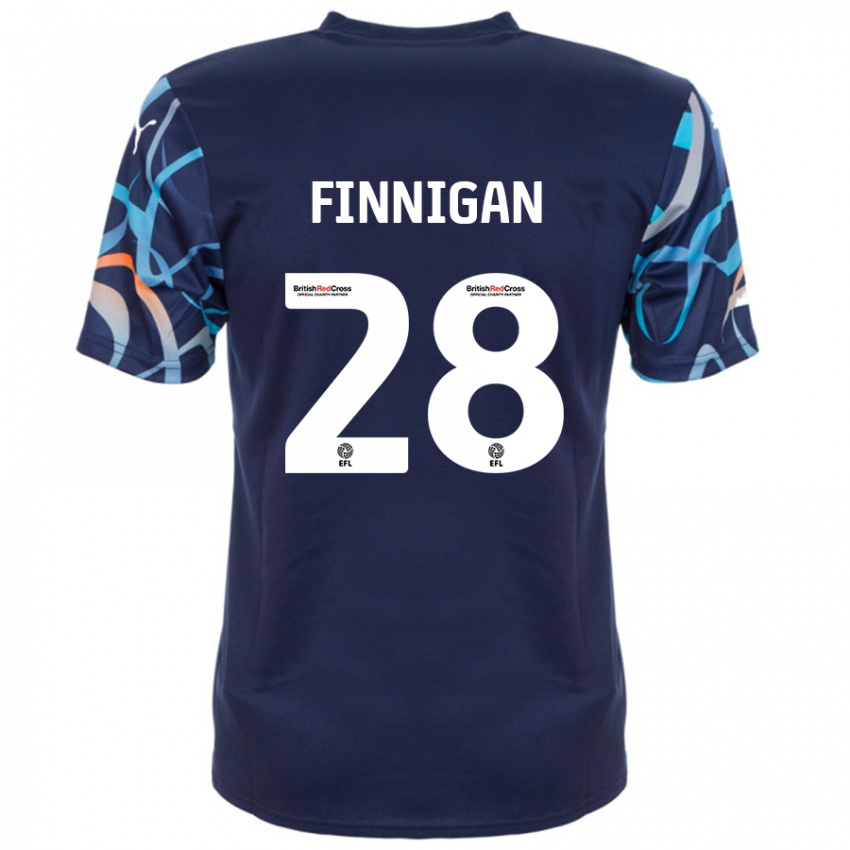 Lapset Ryan Finnigan #28 Tummansininen Vieraspaita 2024/25 Lyhythihainen Paita T-Paita