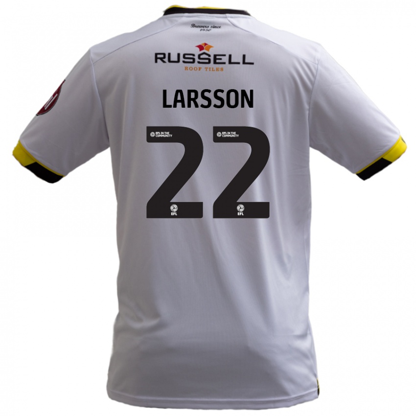 Lapset Julian Larsson #22 Valkoinen Vieraspaita 2024/25 Lyhythihainen Paita T-Paita