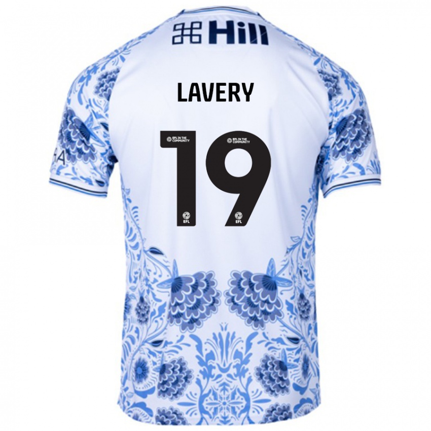 Lapset Shayne Lavery #19 Valkoinen Sininen Vieraspaita 2024/25 Lyhythihainen Paita T-Paita