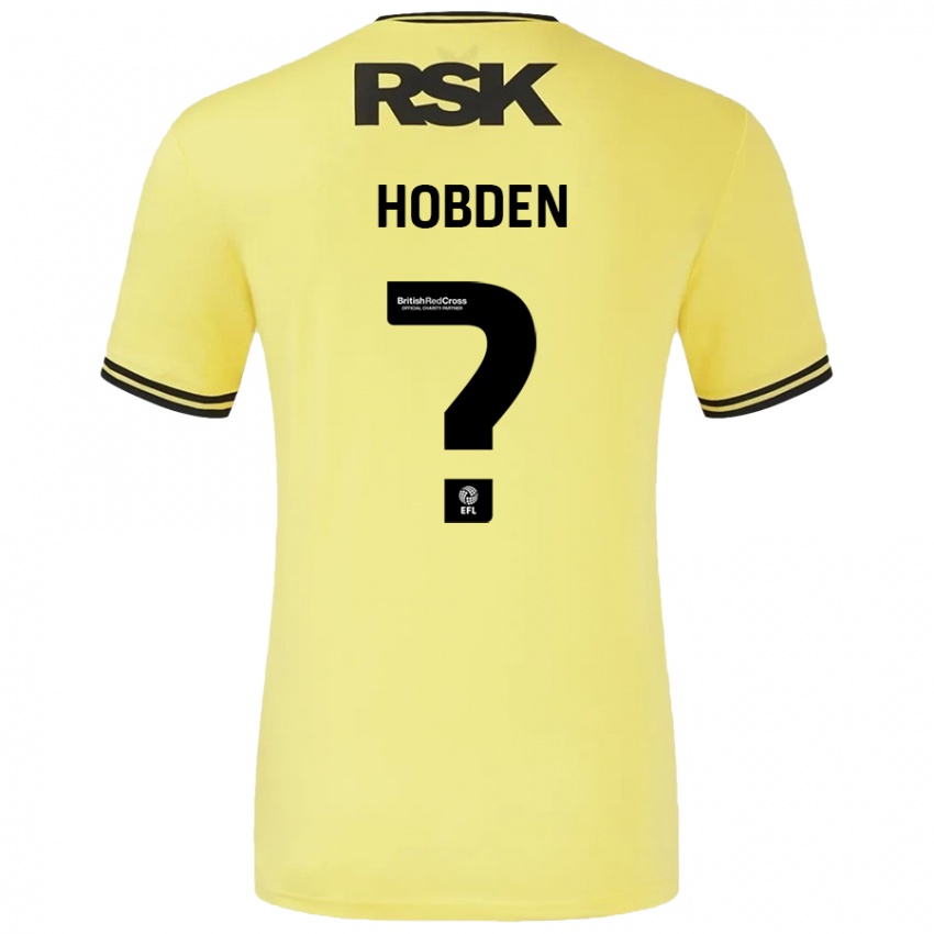 Lapset Ollie Hobden #0 Keltainen Musta Vieraspaita 2024/25 Lyhythihainen Paita T-Paita