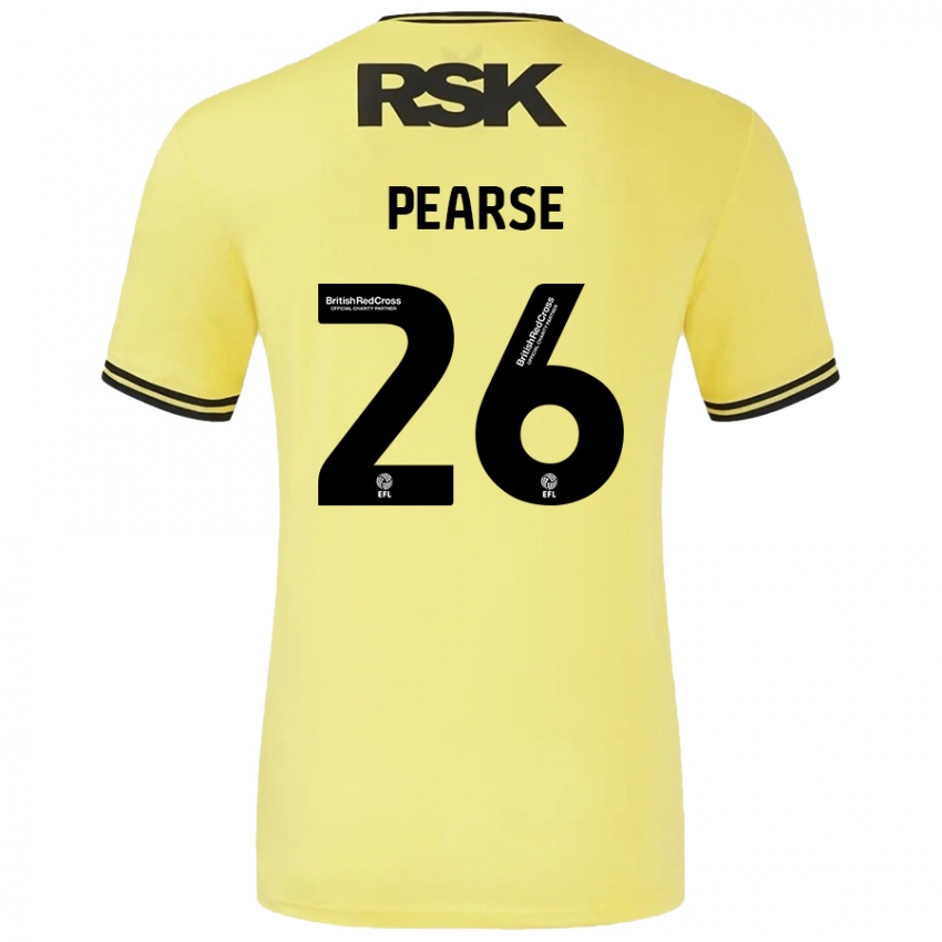 Lapset Gracie Pearse #26 Keltainen Musta Vieraspaita 2024/25 Lyhythihainen Paita T-Paita