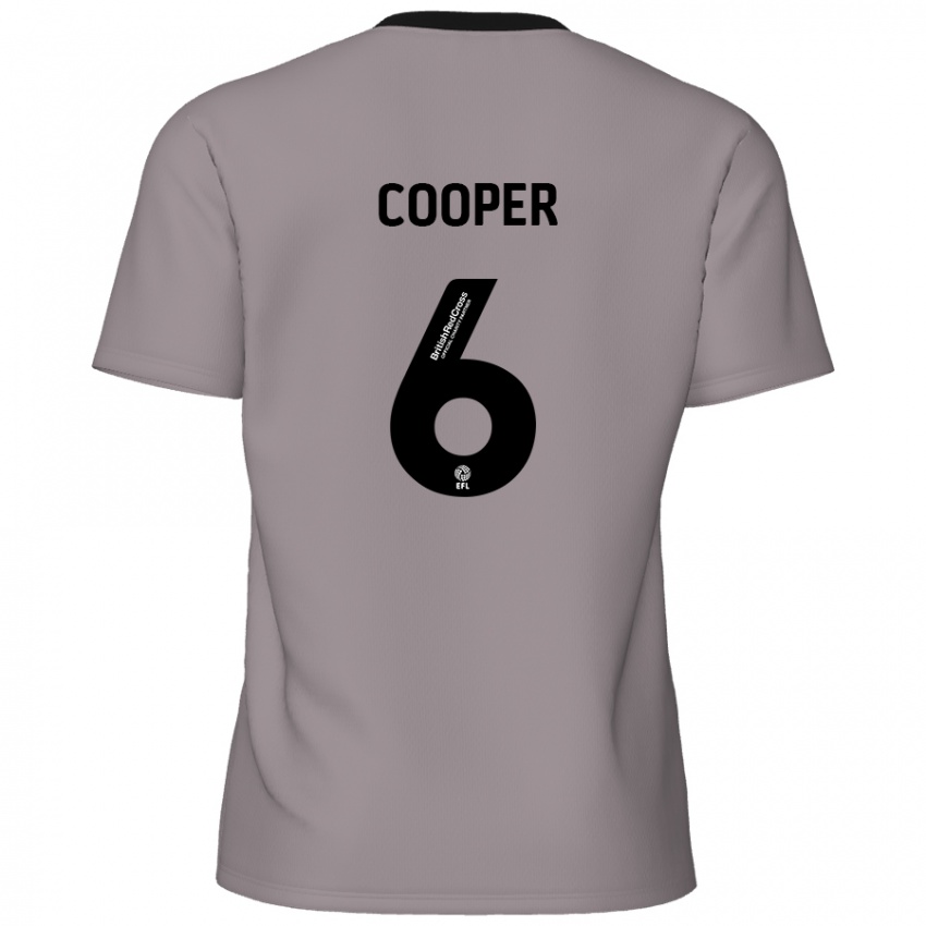 Lapset Brandon Cooper #6 Harmaa Vieraspaita 2024/25 Lyhythihainen Paita T-Paita