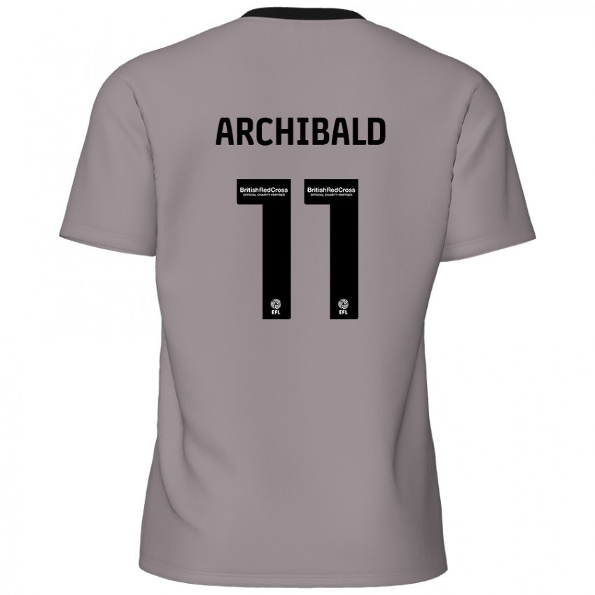 Lapset Theo Archibald #11 Harmaa Vieraspaita 2024/25 Lyhythihainen Paita T-Paita