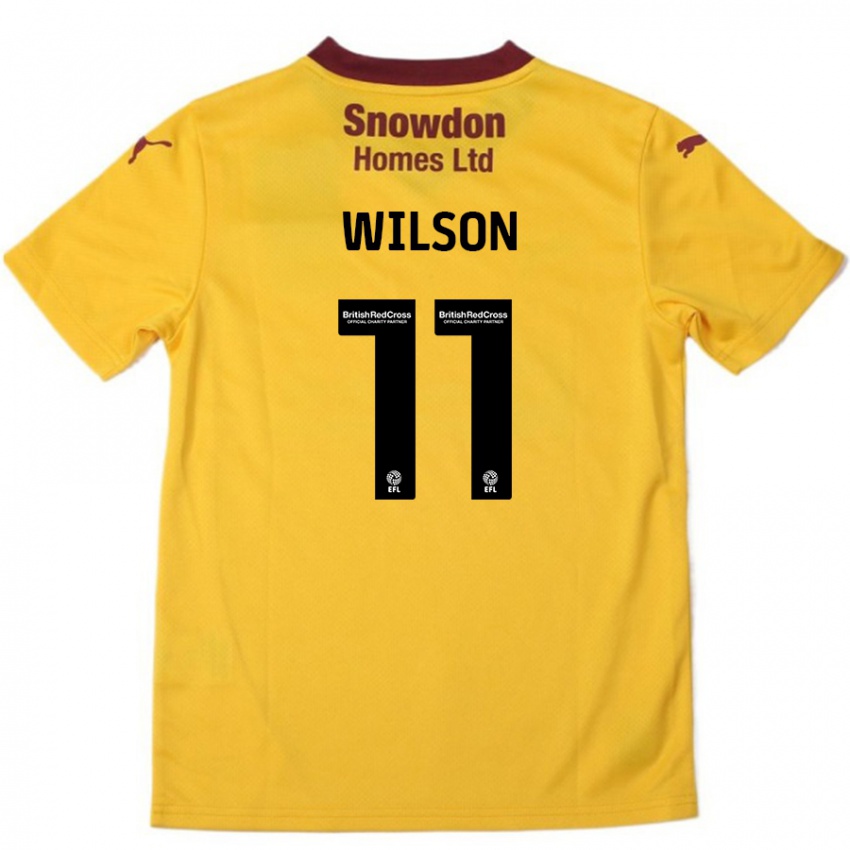 Lapset James Wilson #11 Oranssi Burgundy Vieraspaita 2024/25 Lyhythihainen Paita T-Paita