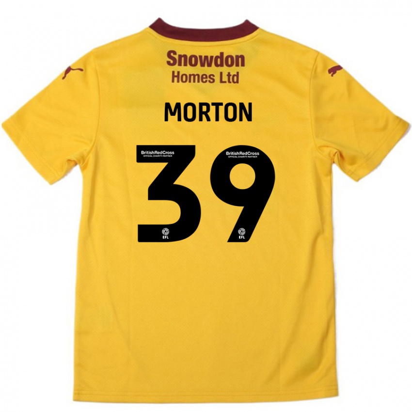 Lapset Callum Morton #39 Oranssi Burgundy Vieraspaita 2024/25 Lyhythihainen Paita T-Paita