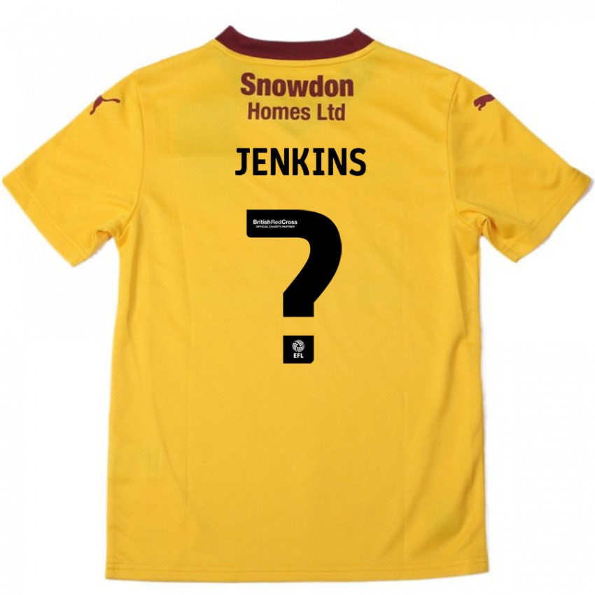 Lapset Leo Jenkins #0 Oranssi Burgundy Vieraspaita 2024/25 Lyhythihainen Paita T-Paita