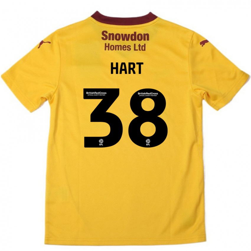 Lapset Jamari Hart #38 Oranssi Burgundy Vieraspaita 2024/25 Lyhythihainen Paita T-Paita