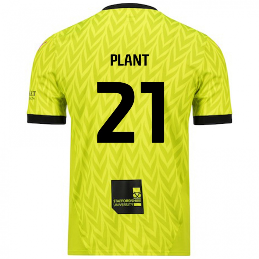 Lapset James Plant #21 Fluoresoiva Vihreä Vieraspaita 2024/25 Lyhythihainen Paita T-Paita