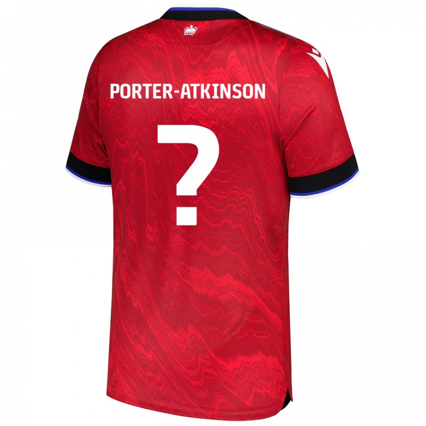 Lapset Jayden Porter-Atkinson #0 Punainen Musta Vieraspaita 2024/25 Lyhythihainen Paita T-Paita