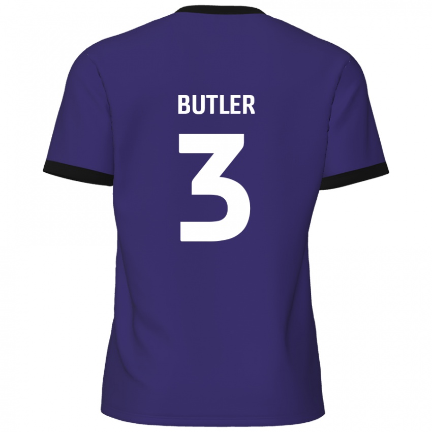 Lapset Dan Butler #3 Violetti Vieraspaita 2024/25 Lyhythihainen Paita T-Paita