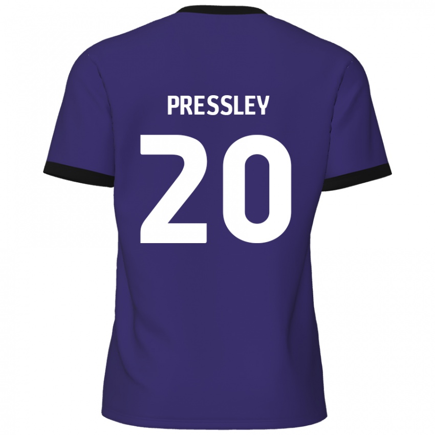 Lapset Aaron Pressley #20 Violetti Vieraspaita 2024/25 Lyhythihainen Paita T-Paita