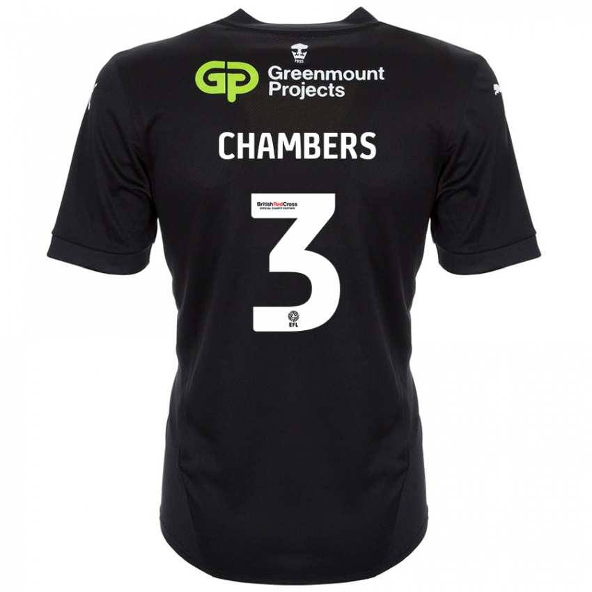 Lapset Luke Chambers #3 Musta Vieraspaita 2024/25 Lyhythihainen Paita T-Paita