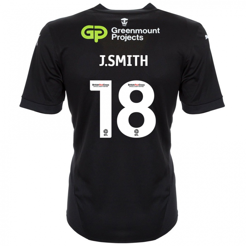 Lapset Jonny Smith #18 Musta Vieraspaita 2024/25 Lyhythihainen Paita T-Paita