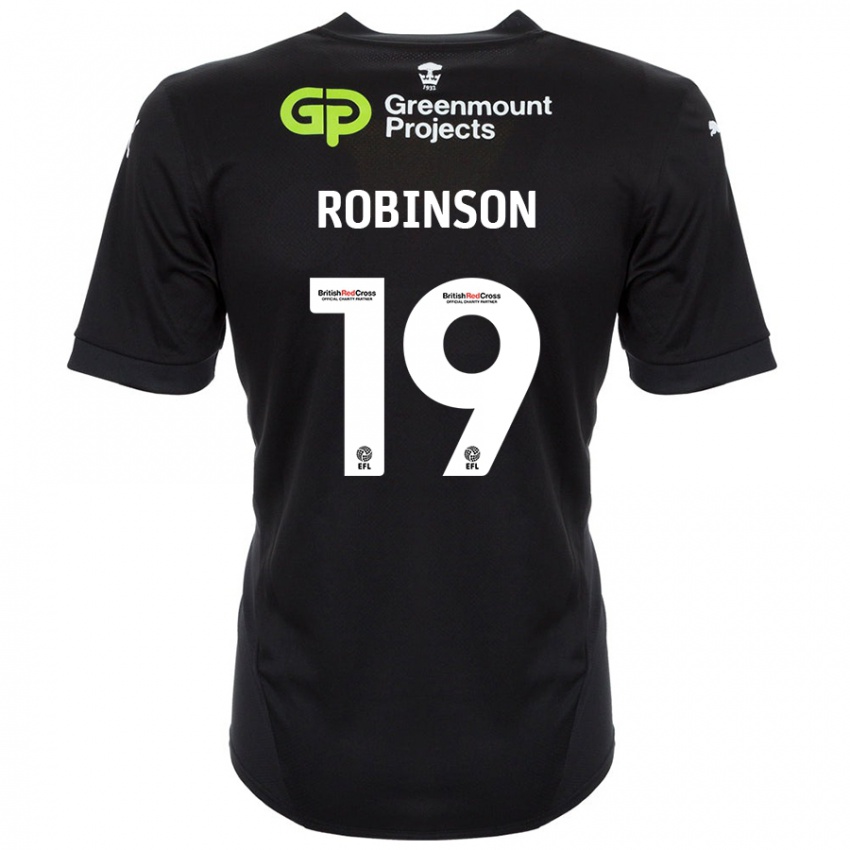 Lapset Luke Robinson #19 Musta Vieraspaita 2024/25 Lyhythihainen Paita T-Paita