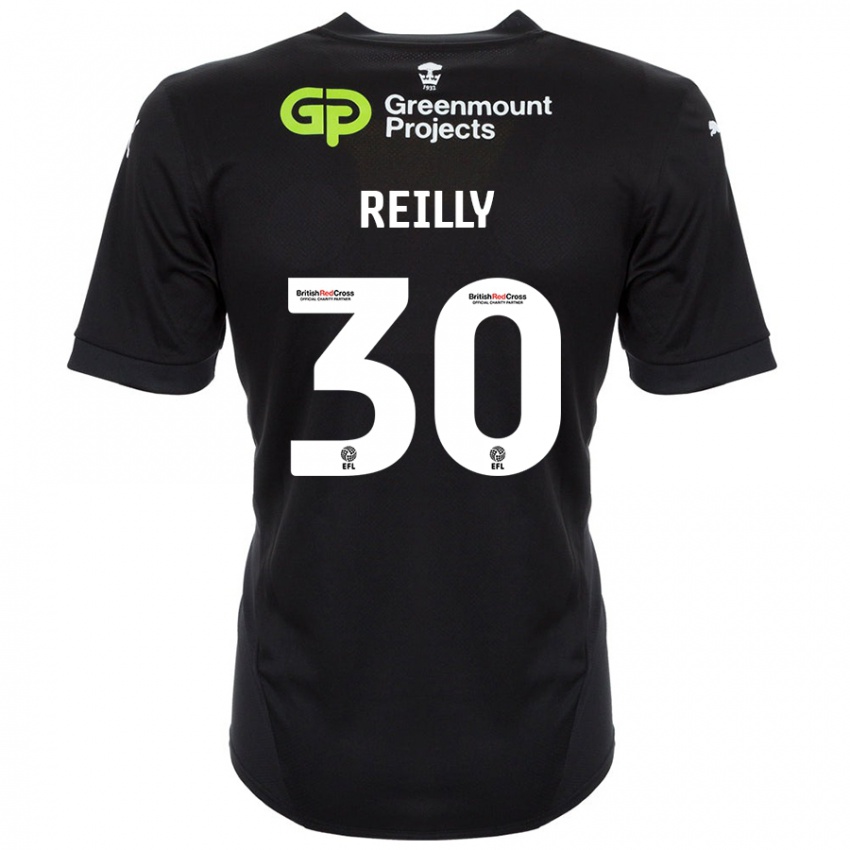 Lapset Jack Reilly #30 Musta Vieraspaita 2024/25 Lyhythihainen Paita T-Paita