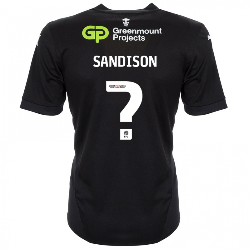 Lapset Nathan Sandison #0 Musta Vieraspaita 2024/25 Lyhythihainen Paita T-Paita