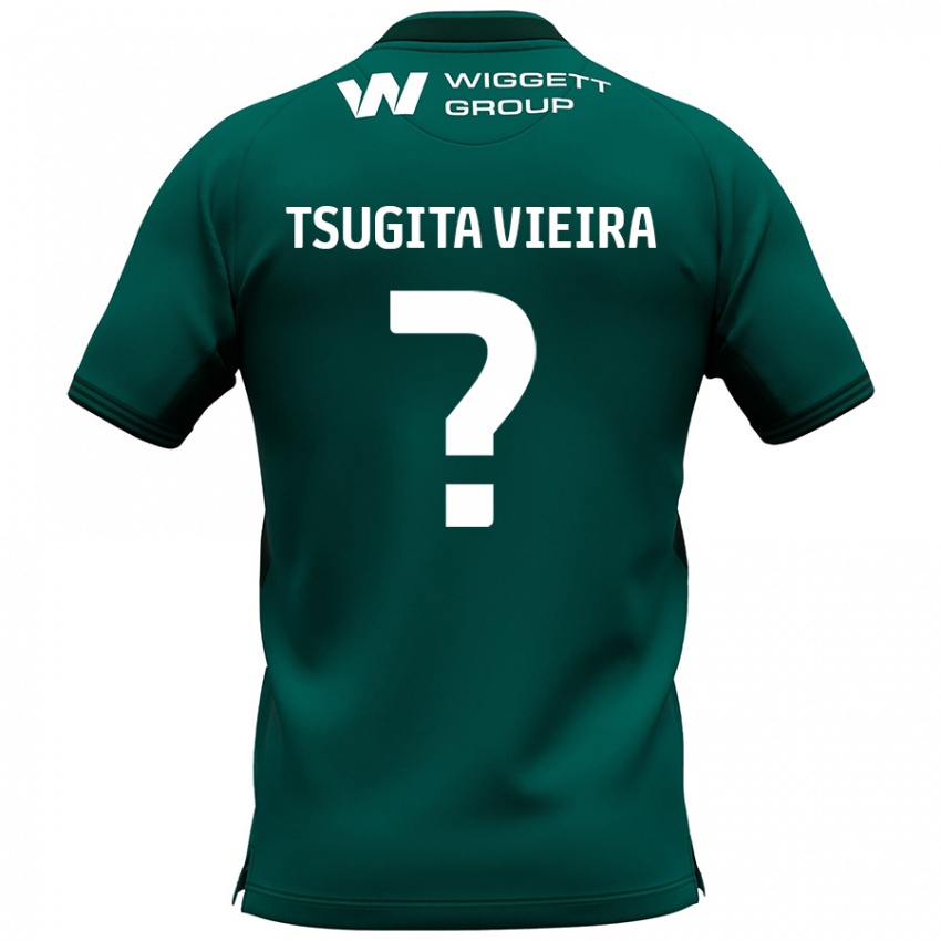 Lapset Sacha Tsugita Vieira #0 Vihreä Vieraspaita 2024/25 Lyhythihainen Paita T-Paita