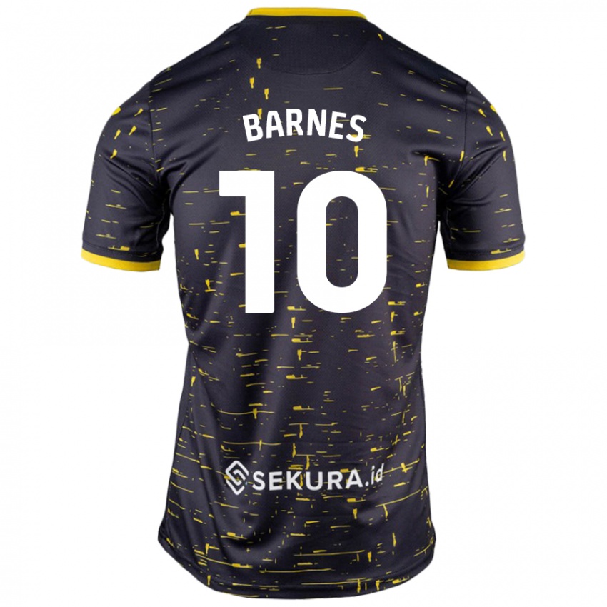 Lapset Ashley Barnes #10 Musta Keltainen Vieraspaita 2024/25 Lyhythihainen Paita T-Paita