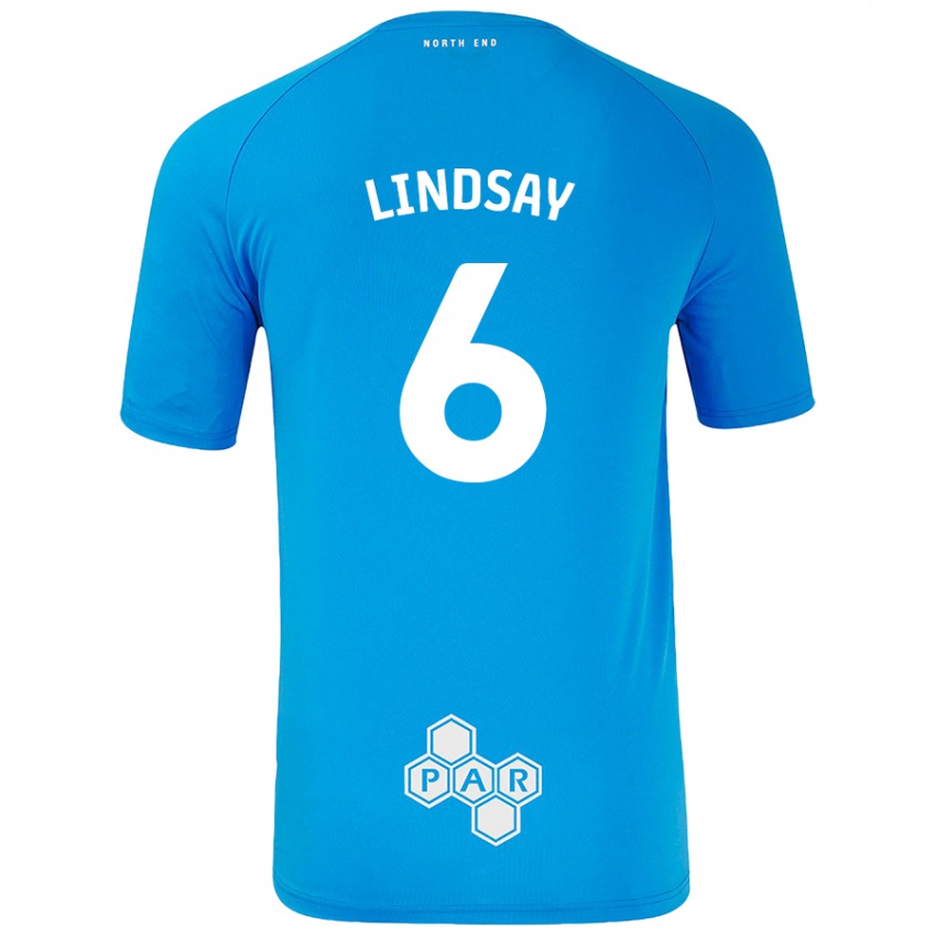 Lapset Liam Lindsay #6 Taivaansininen Vieraspaita 2024/25 Lyhythihainen Paita T-Paita