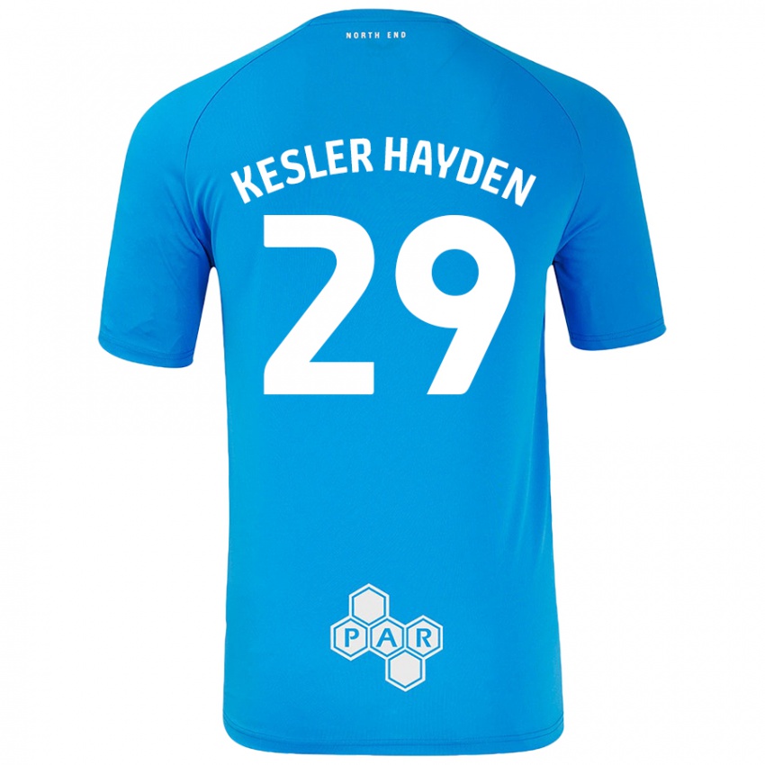 Lapset Kaine Kesler-Hayden #29 Taivaansininen Vieraspaita 2024/25 Lyhythihainen Paita T-Paita