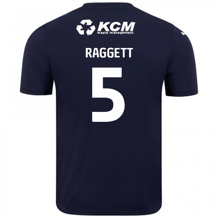 Lapset Sean Raggett #5 Tummansininen Vieraspaita 2024/25 Lyhythihainen Paita T-Paita