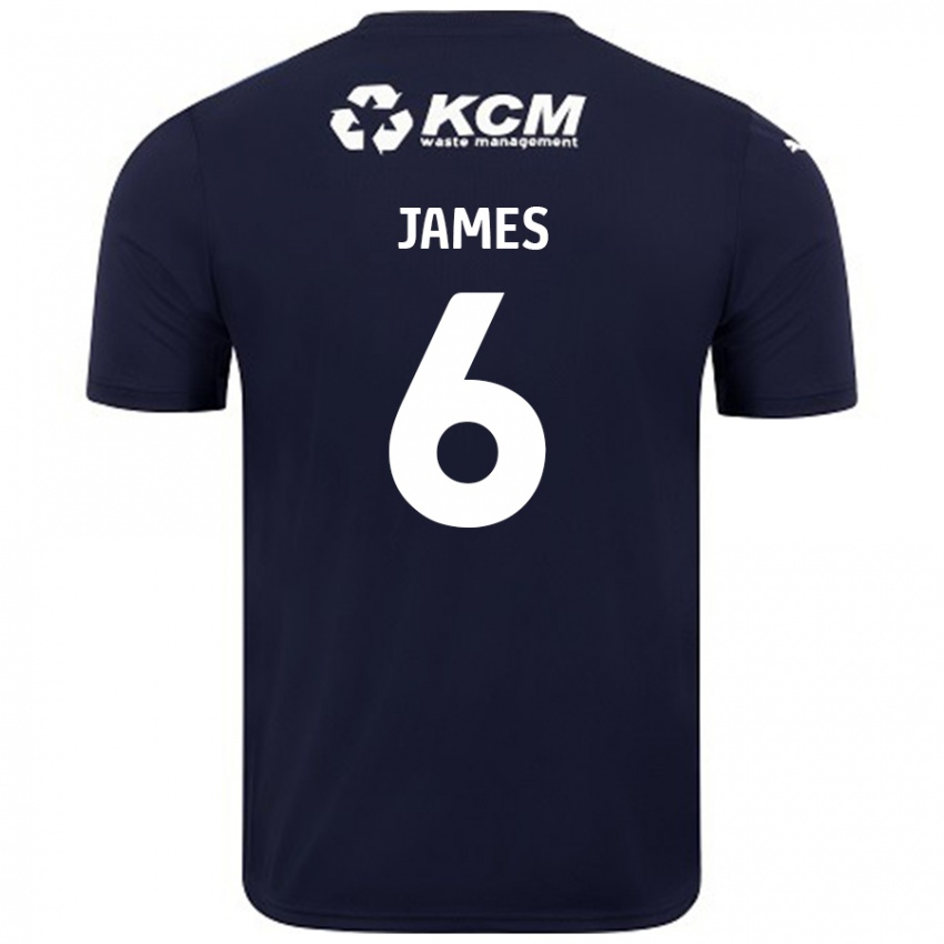 Lapset Reece James #6 Tummansininen Vieraspaita 2024/25 Lyhythihainen Paita T-Paita