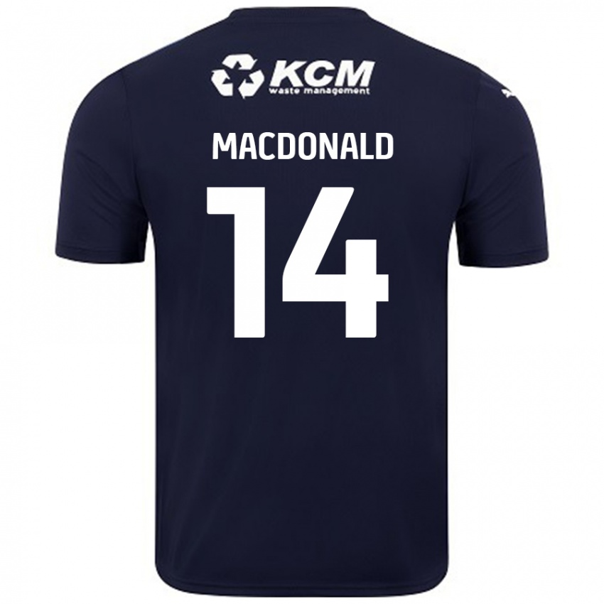 Lapset Alex Macdonald #14 Tummansininen Vieraspaita 2024/25 Lyhythihainen Paita T-Paita