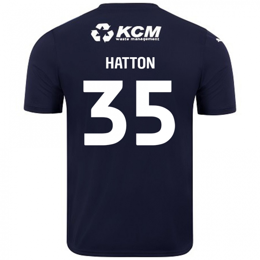 Lapset Ben Hatton #35 Tummansininen Vieraspaita 2024/25 Lyhythihainen Paita T-Paita