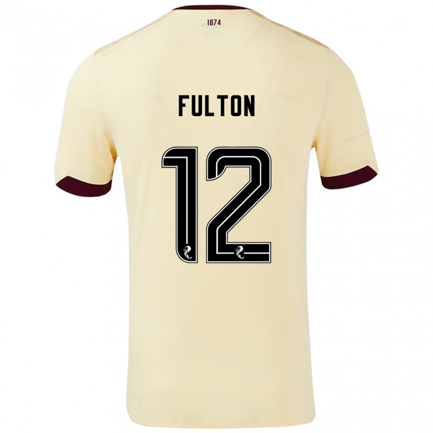 Lapset Ryan Fulton #12 Burgundin Kerma Vieraspaita 2024/25 Lyhythihainen Paita T-Paita