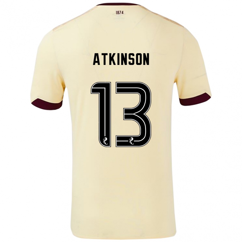 Lapset Nathaniel Atkinson #13 Burgundin Kerma Vieraspaita 2024/25 Lyhythihainen Paita T-Paita