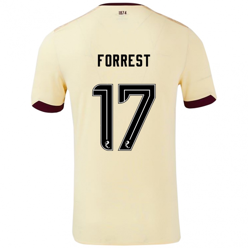 Lapset Alan Forrest #17 Burgundin Kerma Vieraspaita 2024/25 Lyhythihainen Paita T-Paita