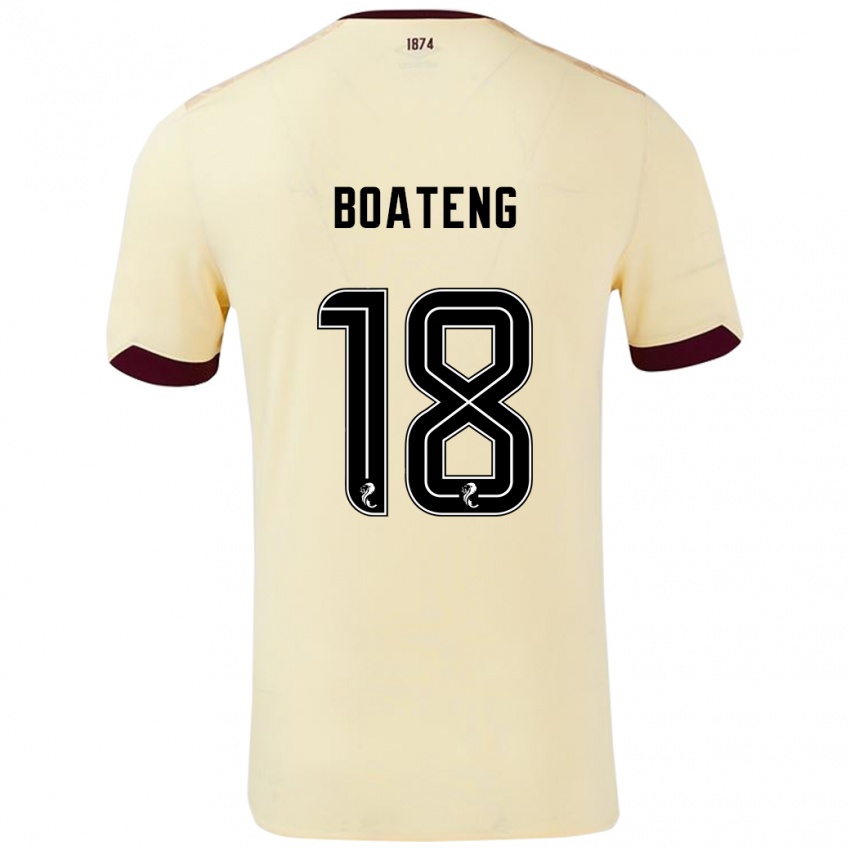 Lapset Malachi Boateng #18 Burgundin Kerma Vieraspaita 2024/25 Lyhythihainen Paita T-Paita