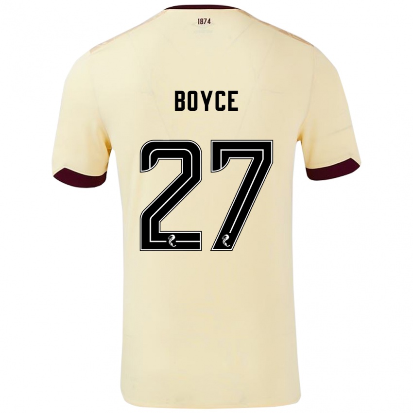 Lapset Liam Boyce #27 Burgundin Kerma Vieraspaita 2024/25 Lyhythihainen Paita T-Paita