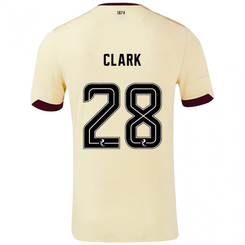 Lapset Zander Clark #28 Burgundin Kerma Vieraspaita 2024/25 Lyhythihainen Paita T-Paita