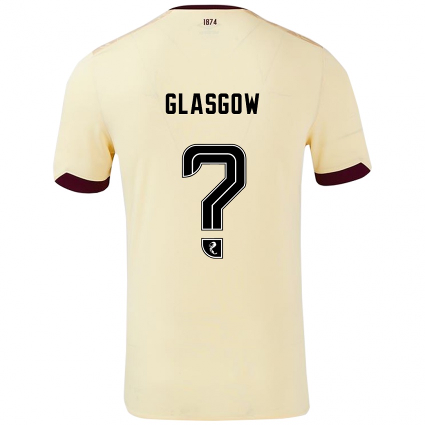 Lapset Euan Glasgow #0 Burgundin Kerma Vieraspaita 2024/25 Lyhythihainen Paita T-Paita