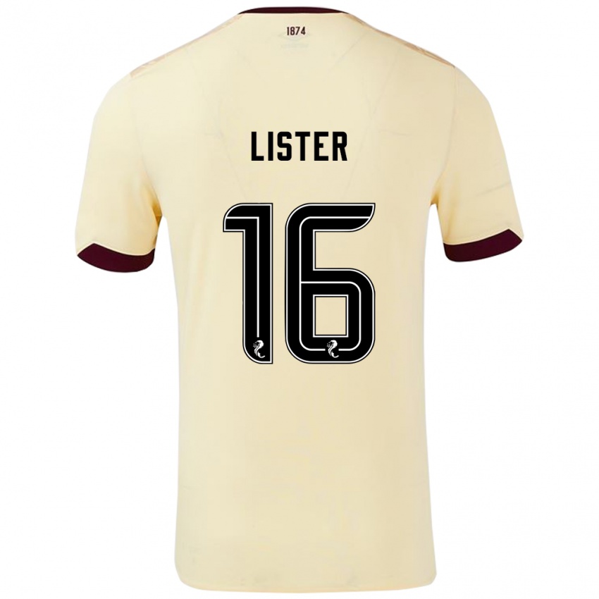 Lapset Henry Lister #16 Burgundin Kerma Vieraspaita 2024/25 Lyhythihainen Paita T-Paita