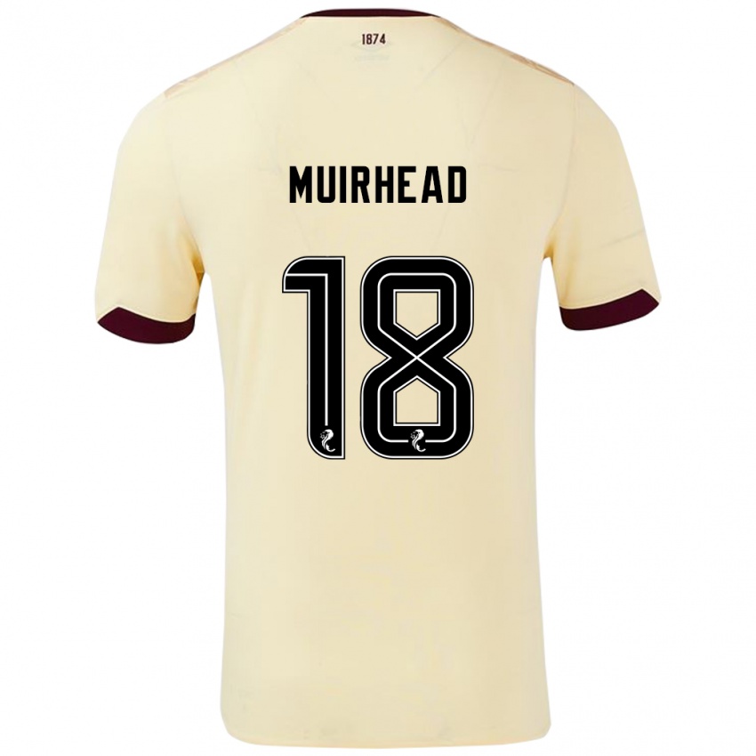 Lapset Owen Muirhead #18 Burgundin Kerma Vieraspaita 2024/25 Lyhythihainen Paita T-Paita