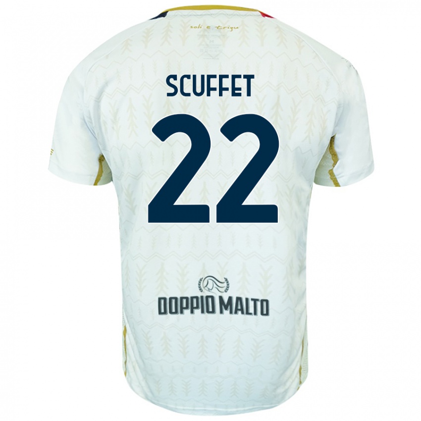 Lapset Simone Scuffet #22 Valkoinen Vieraspaita 2024/25 Lyhythihainen Paita T-Paita