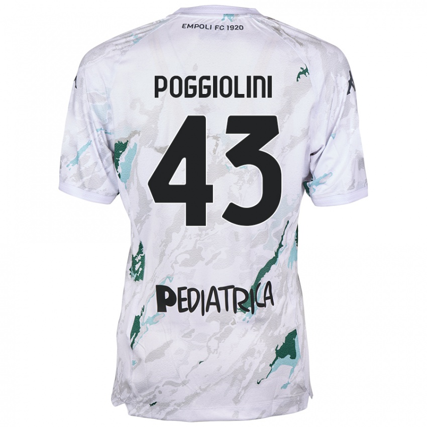 Lapset Duccio Poggiolini #43 Harmaa Vieraspaita 2024/25 Lyhythihainen Paita T-Paita