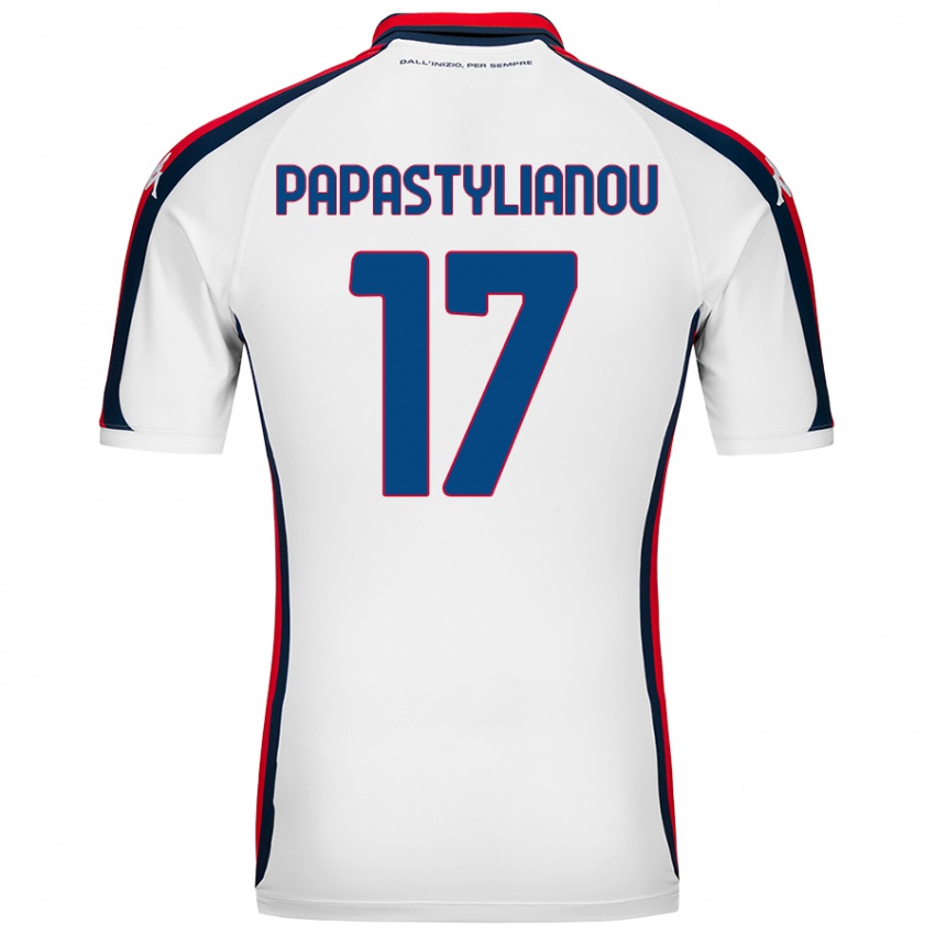 Lapset Lysandros Andreas Papastylianou #17 Valkoinen Vieraspaita 2024/25 Lyhythihainen Paita T-Paita