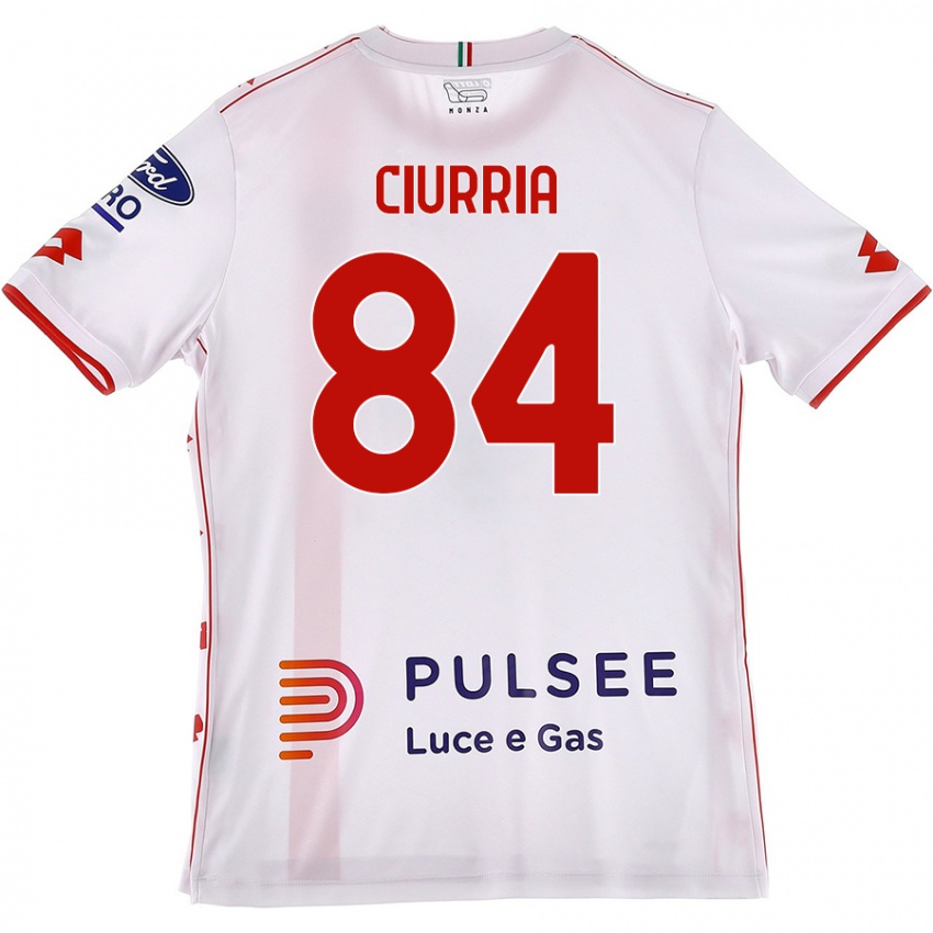 Lapset Patrick Ciurria #84 Valkoinen Punainen Vieraspaita 2024/25 Lyhythihainen Paita T-Paita