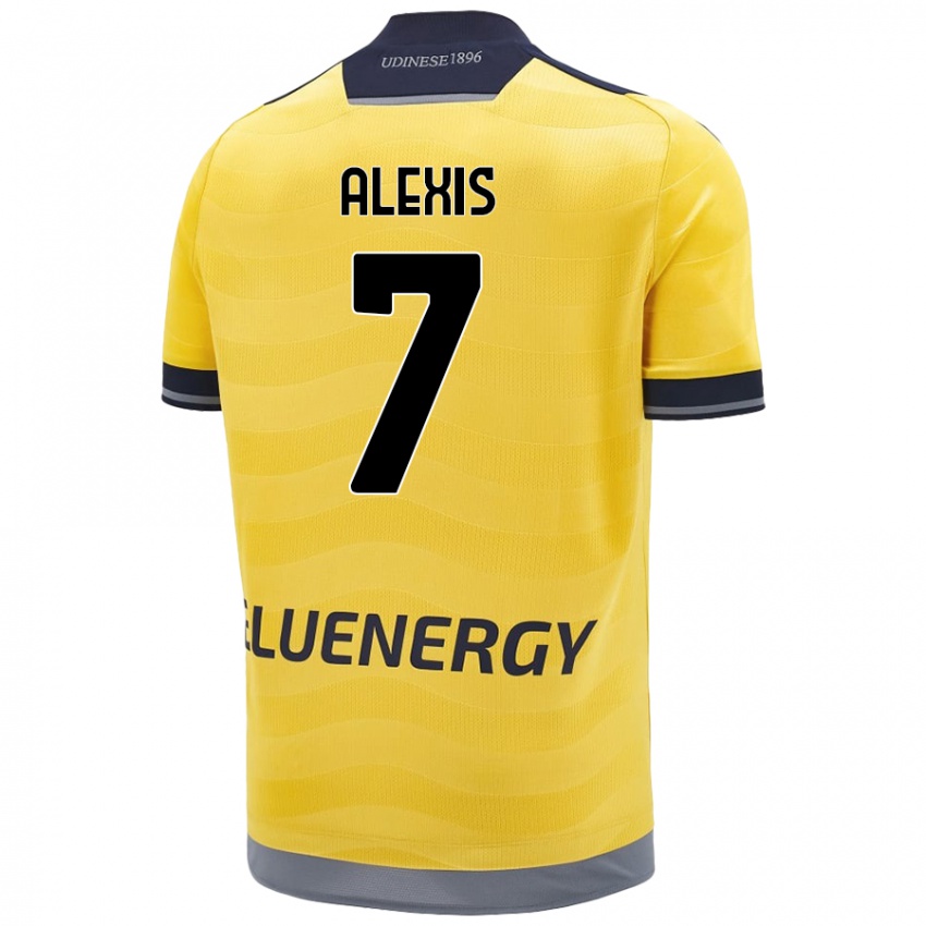 Lapset Alexis Sanchez #7 Kultainen Vieraspaita 2024/25 Lyhythihainen Paita T-Paita