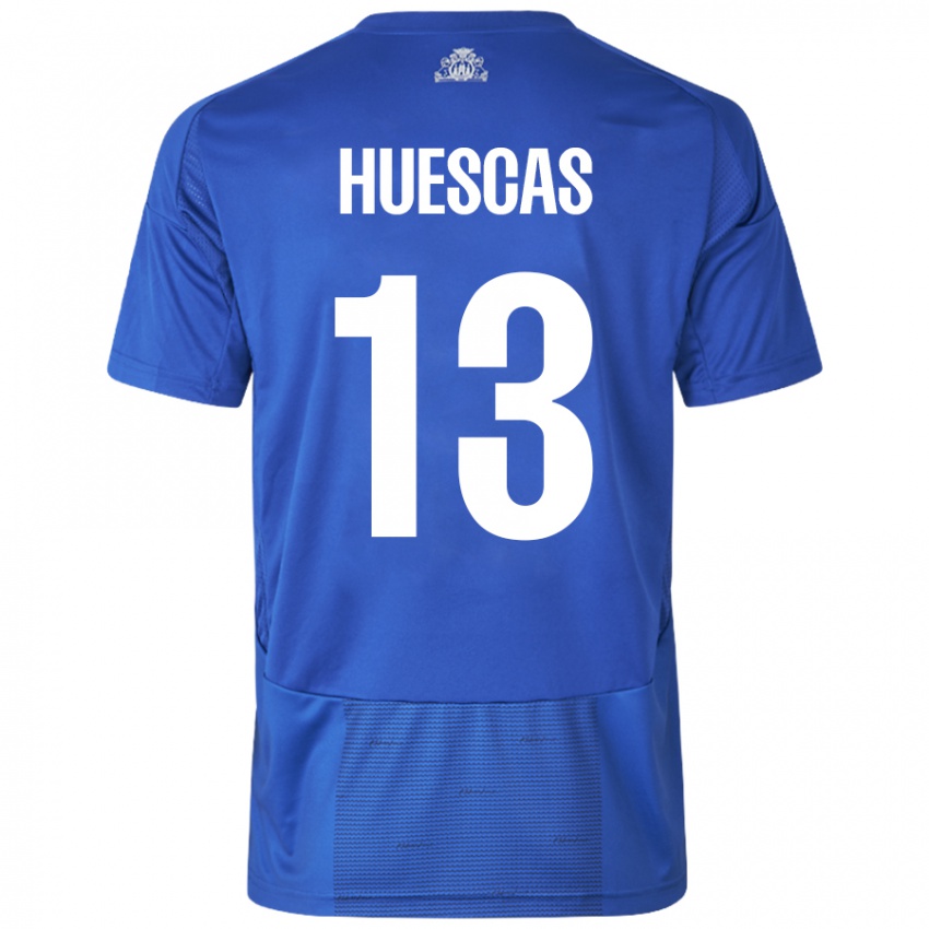 Lapset Rodrigo Huescas #13 Valkoinen Sininen Vieraspaita 2024/25 Lyhythihainen Paita T-Paita